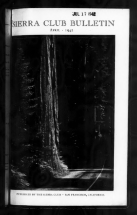 Sierra Club Bulletin 1942 Vol 27 No 2 April thumbnail